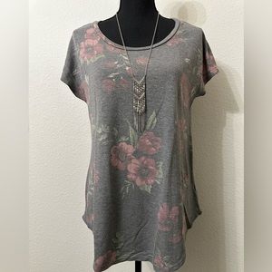 Women’s Floral Scoop Neck T Shirt